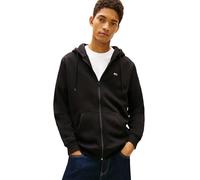 Tommy Jeans TJM REG S Flag Zip Fleece Thru DM0DM20743, Sudadera con Cremallera Hombre, Negro (Black), XXL
