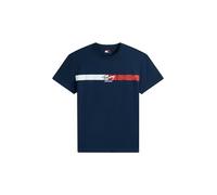 Tommy Jeans TJM Reg Signature Stripe T Ext Dm0dm22539 Camiseta S/S, Blue (Dark Night Navy), S para Hombre