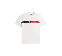 Tommy Jeans TJM Reg Signature Stripe T Ext Dm0dm22539 Camiseta S/S, White (Ecru), S para Hombre