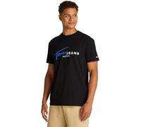 Tommy Jeans TJM Reg Signtr DNA tee Ext, Camiseta S/S Hombre, Black (Black), 3XL