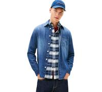 Tommy Jeans TJM Regular Fit Shirt Ext Dm0Dm22303 Camisa L/S, Denim (Denim Dark), S para Hombre