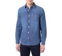 Tommy Jeans TJM Regular Fit Shirt Ext Dm0Dm22303 Camisa L/S, Denim (Denim Dark), XXL para Hombre