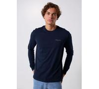 Tommy Jeans Camiseta de Manga Larga Mujer Slim Chest Linear de algodón, Azul (Dark Night Navy), XL