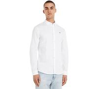 Tommy Jeans Tjm Slim Stretch Oxford Shirt Dm0dm09594 Camisa de manga larga, Blanco (White), M Hombre
