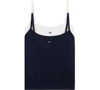 Tommy Jeans Tjw 2pack Essential Strap Top Dw0dw18148 Camiseta de Tirantes Anchos, Multi (Ecru/Dark Night Navy), XS para Mujer