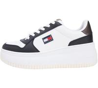 Tommy Jeans Tjw Basket Flatform EN0EN02981 Low Top para Mujer, Color Blanco (Crudo/Negro), 4 UK