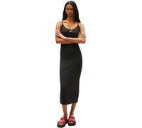 Tommy Jeans Tjw DW0DW22334 - Vestido Midi Plateado para Mujer, Color Negro (Negro), Talla M