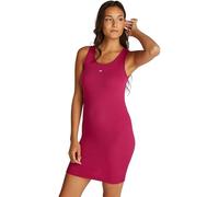 Tommy Jeans Tjw Essential Rib Bodycon Ext, Vestido Entallado Mujer, Rojo (Brilliant Berry), S