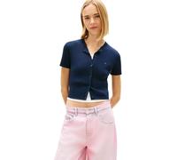 Tommy Jeans Tjw Essential SS Rib Cardigan Dw0dw22315 Suéter cárdigan Mujer (Pack de 1)