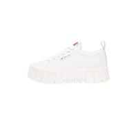 Tommy Jeans Tjw Flatform Chunky Sneaker En0en03036, Parte Superior Baja Mujer, White (Ivory), 37 EU