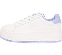 Tommy Jeans TJW Flatform ESS MU EN0EN02918 Low Top para Mujer, Color Blanco (Marfil/Periwinkle Dust), Talla 7.5 UK, Polvo de bígaro Blanco Marfil, 42 EU
