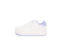 Tommy Jeans Tjw Flatform ESS Mu En0En02918, Parte Superior Baja Mujer, White (Ivory/Periwinkle Dust), 35 EU