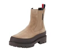 Tommy Jeans Tjw Foxing Chelsea Suede En0en02631 Mid Botas para mujer, Gris Porcini Taupe, 36 EU
