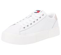 Tommy Jeans TJW Foxing Flatform Sneaker EN0EN02567, Zapatillas Bajas Mujer, Gris (Ecru/Drifty Dunes), 40 EU