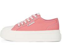 Tommy Jeans Tjw Foxing Flatform Sneaker Low En0En02713, Zapatillas Deportivas Mujer, Pink (Preppy Pink), 37 EU