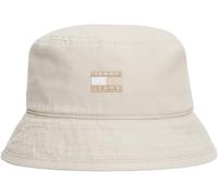 Tommy Jeans Tjw Heritage Canvas Bucket Hat Aw0Aw17581 Sombrero de Copa Baja, Beige (Newsprint), Talla única para Mujer