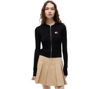 Tommy Jeans Tjw Hood Zipper Rib Cardigan Dw0dw20974 Suéter con Cremallera Mujer (Pack de 1)