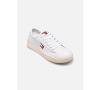 Tommy Jeans Court Sneaker Mujer Lightweight de Piel, Blanco (White), 36