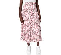Tommy Jeans Tjw Printed Tiered Midi Skirt Falda, Camo Floral Print, XXS para Mujer