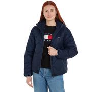 Tommy Jeans TJW Quilted Tape Hood Puffer EXT DW0DW17242 Chaquetas Acolchadas, Azul (Dark Night Navy), XXS para Mujer