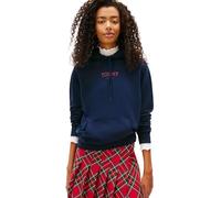 Tommy Jeans Tjw Reg ESS Logo 2 Hoodie Ext Dw0Dw21921 Sudadera con Capucha, Blue (Dark Night Navy), L para Mujer
