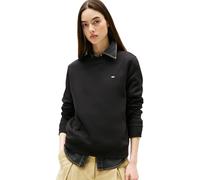 Tommy Jeans Tjw Reg S Flag Crew Dw0Dw19959, Sudadera sin Botones Mujer, Negro (Black), L
