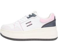 Tommy Jeans TJW Retro Basket EN0EN02916 - Tenis Bajos para Mujer, Color Beige (Crudo/orquídea Hawaii), 3.5 UK, Beige Crudo Hawaii Orchid, 36 EU