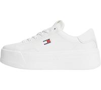 Tommy Jeans Tjw Script Cupsole Flatform En0en02961, Parte Superior Baja Mujer, White (Ecru), 39 EU