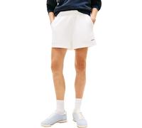 Tommy Jeans Tjw Script LBL DW0DW22230 - Pantalones Cortos Deportivos para Mujer, Color Blanco (Crudo), Talla S