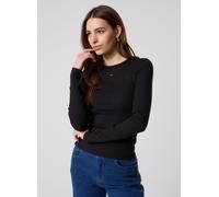 Tommy Jeans Camiseta manga larga mujer Tjw Slim Essential DW0DW17387 Algodón Slim Fit XS Negro