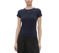 Tommy Jeans Tjw Slim Essential Rib SS Ext Dw0dw17383 Camiseta, Azul (Dark Night Navy), XL para Mujer