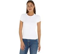 Tommy Jeans Tjw Slim Essential Rib SS Ext Dw0dw17383 Camiseta, Blanco (White), XS para Mujer