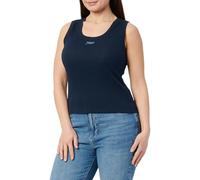 Tommy Jeans Tjw Slim Script Rib Tank Top Dw0Dw21369 Otras Camisetas, Blue (Dark Night Navy), M para Mujer