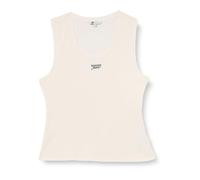 Tommy Jeans Tjw Slim Script Rib Tank Top Dw0Dw21369 Otras Camisetas, White (Ancient White), M para Mujer