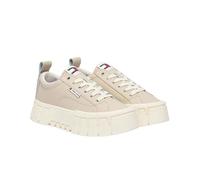 Tommy Jeans TJW Vulc EN0EN03008 - Zapatos Bajos de Piel para Mujer, Color Beige (Arena del golfo), Talla 7, Beige Gulf Sand, 41 EU
