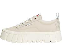 Tommy Jeans Tjw Vulc Flatform Leather En0En03008, Parte Superior Baja Mujer, Beige (Gulf Sand), 40 EU