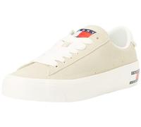 Tommy Jeans Tjw Vulc - Tenis de Gamuza para Mujer En0en02519 vulcanizados, Piedra blanqueada Beige, 37 EU