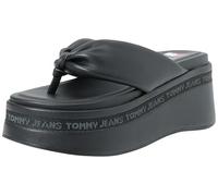 Tommy Jeans TJW Wedge Sandal EN0EN02457, Sandalia de Cuña Mujer, Negro (Black), 41 EU