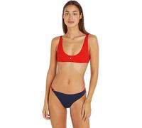 Tommy Jeans Top de Bikini Tipo Bralette sin Aros para Mujer, Rojo (Hot Heat), S