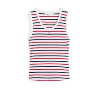 Tommy Jeans Top 'Essential' azul noche / rojo oscuro / blanco, Talla 4XL
