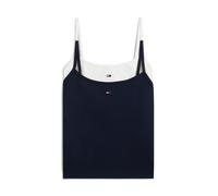 Tommy Jeans Top 'ESSENTIAL' navy / blanco L navy / blanco