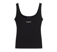 Tommy Jeans Top 'Logo Embroidery Slim Tank' negro / blanco M EUR