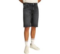 Tommy Jeans Vaqueros Cortos Hombre Shorts Ronnie Wide Leg, Negro (Denim Black), 32W