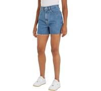 Tommy Jeans Vaqueros para Mujer Cortos Mom Short Elásticos, Azul (Denim Medium), 28W