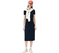 Tommy Jeans Vestido Bodycon Mujer Midi de canalé, Azul (Dark Night Navy), S