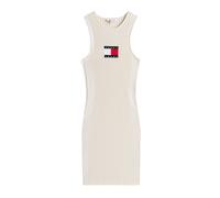 Tommy Jeans Vestido de punto rojo / negro / blanco / blanco lana, Talla M