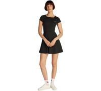 Tommy Jeans Vestido Mujer Babylock Fit & Flare Mini, Negro (Black), XS