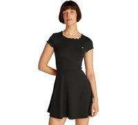 Tommy Jeans Vestido Mujer Babylock Fit & Flare Mini, Negro (Black), XS