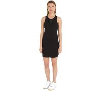Tommy Jeans Vestido Mujer Tank Bodycon de canalé, Negro (Black), S