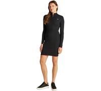Tommy Jeans Vestido Tipo Jersey Mujer 1/4 Zip Entallado, Negro (Black), S